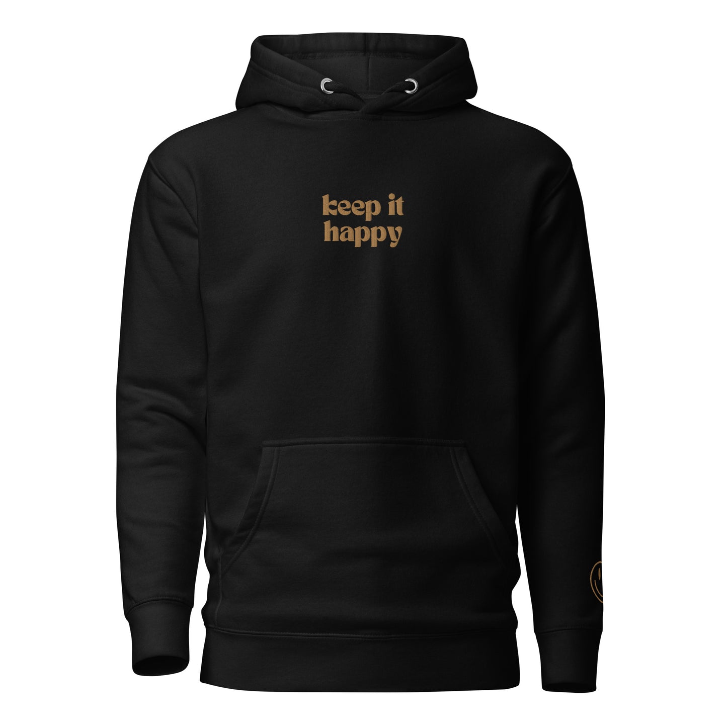 Keep It Happy Embroidered Hooded Sweatshirt