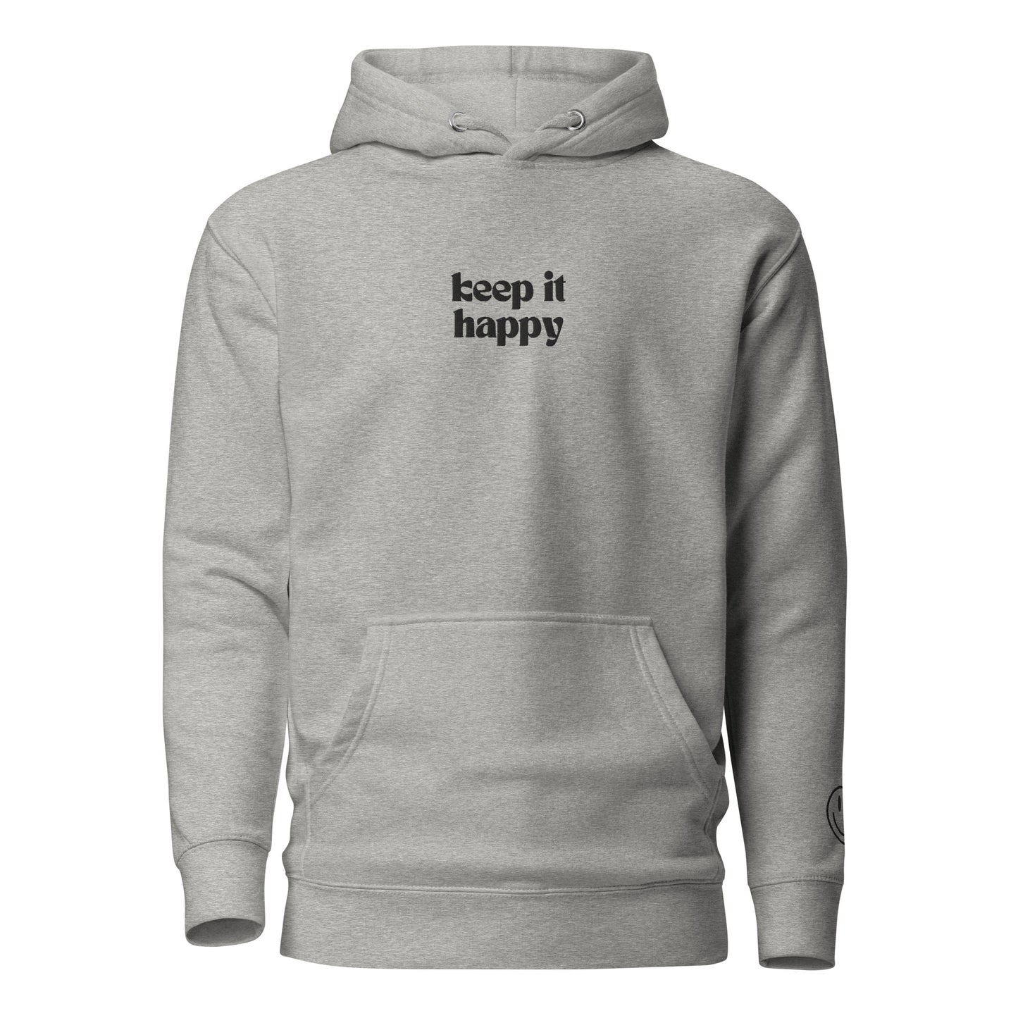 Keep It Happy Embroidered Hooded Sweatshirt