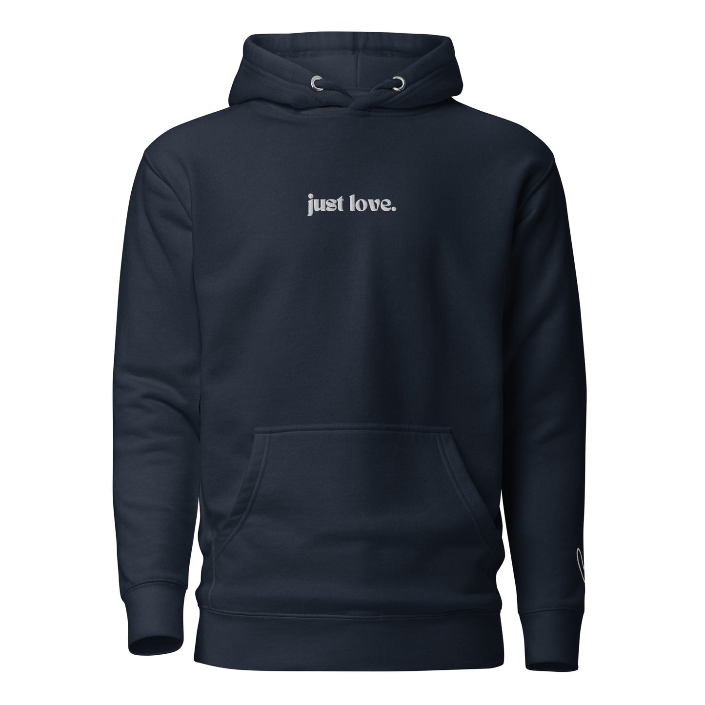 Just Love Embroidered Hooded Sweatshirt