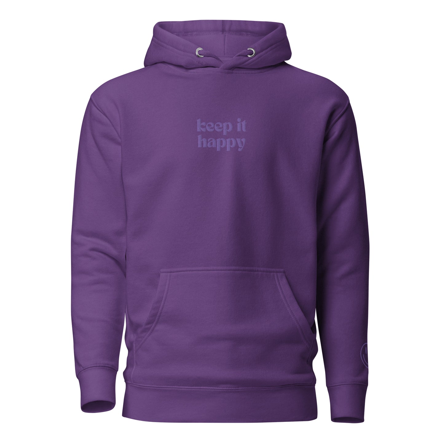 Keep It Happy Embroidered Hooded Sweatshirt