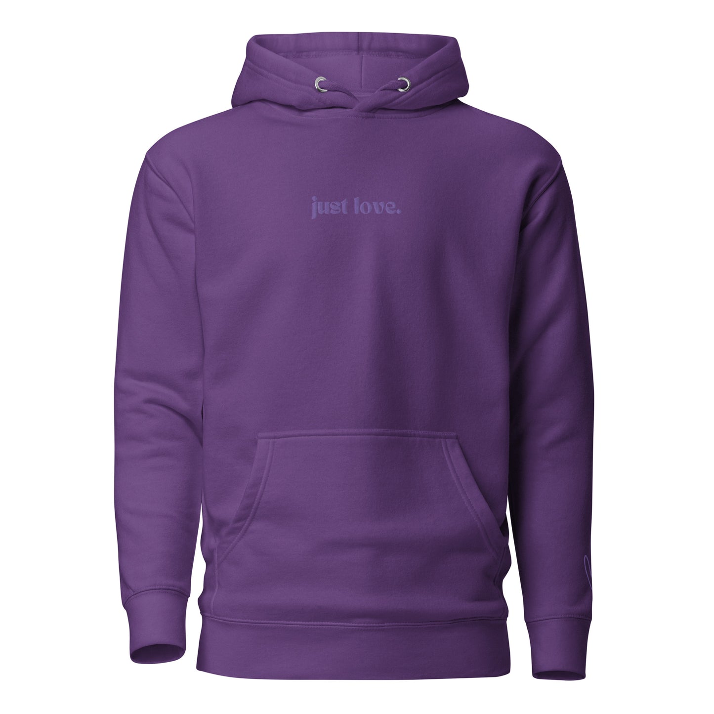 Just Love Embroidered Hooded Sweatshirt