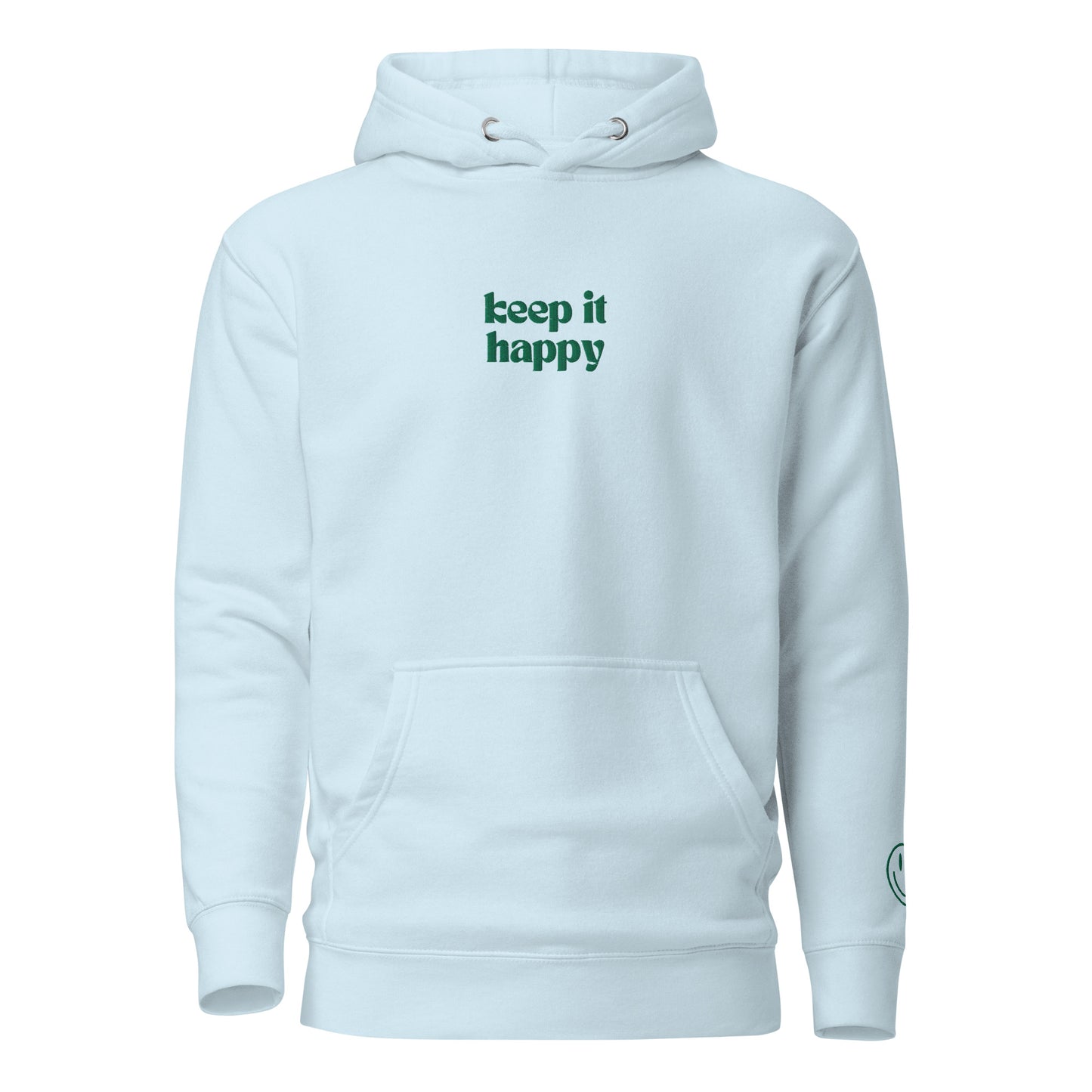 Keep It Happy Embroidered Hooded Sweatshirt