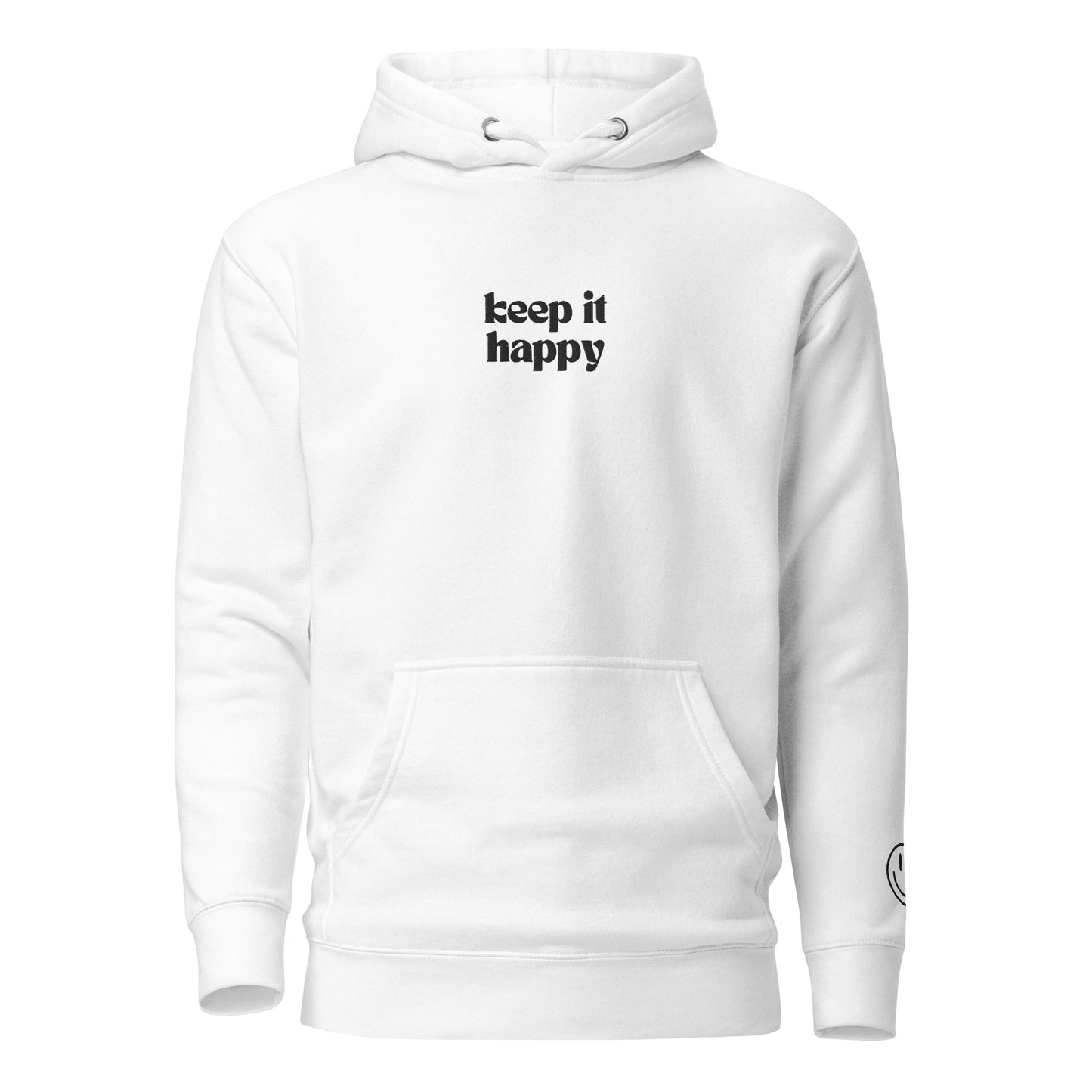 Keep It Happy Embroidered Hooded Sweatshirt
