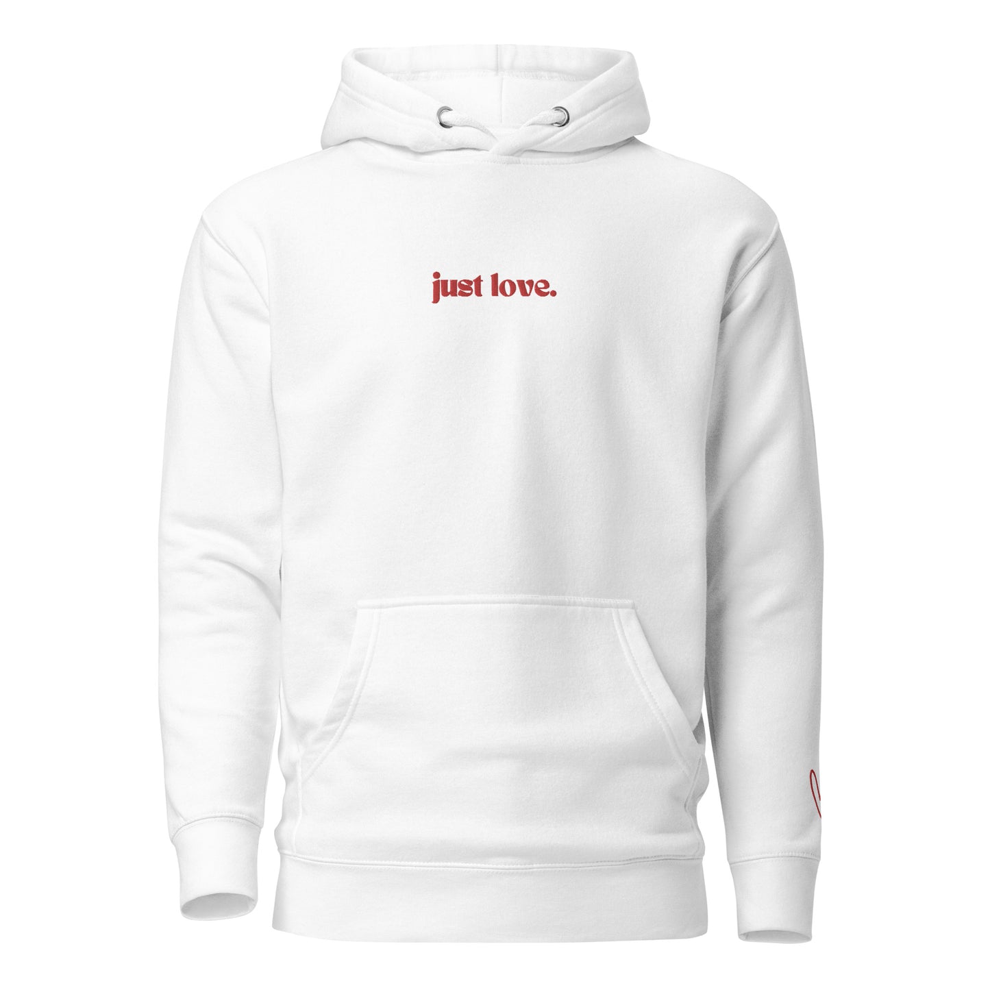 Just Love Embroidered Hooded Sweatshirt