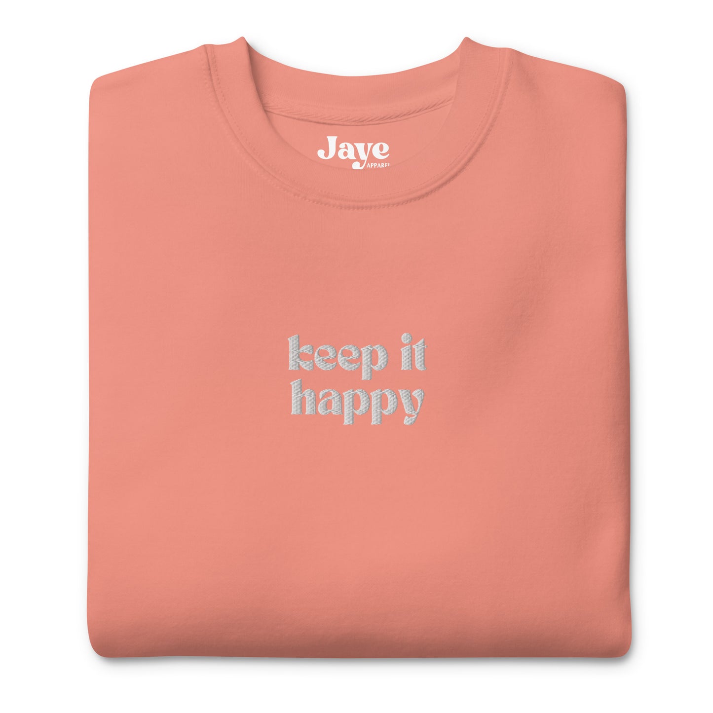 Keep It Happy Embroidered Crewneck Sweatshirt