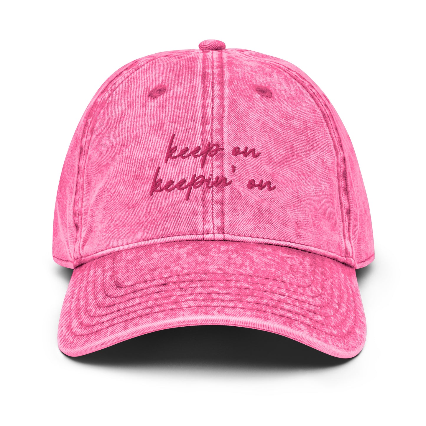 keep on keepin on hot pink hat