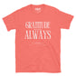 gratitude always tee jaye apparel coral