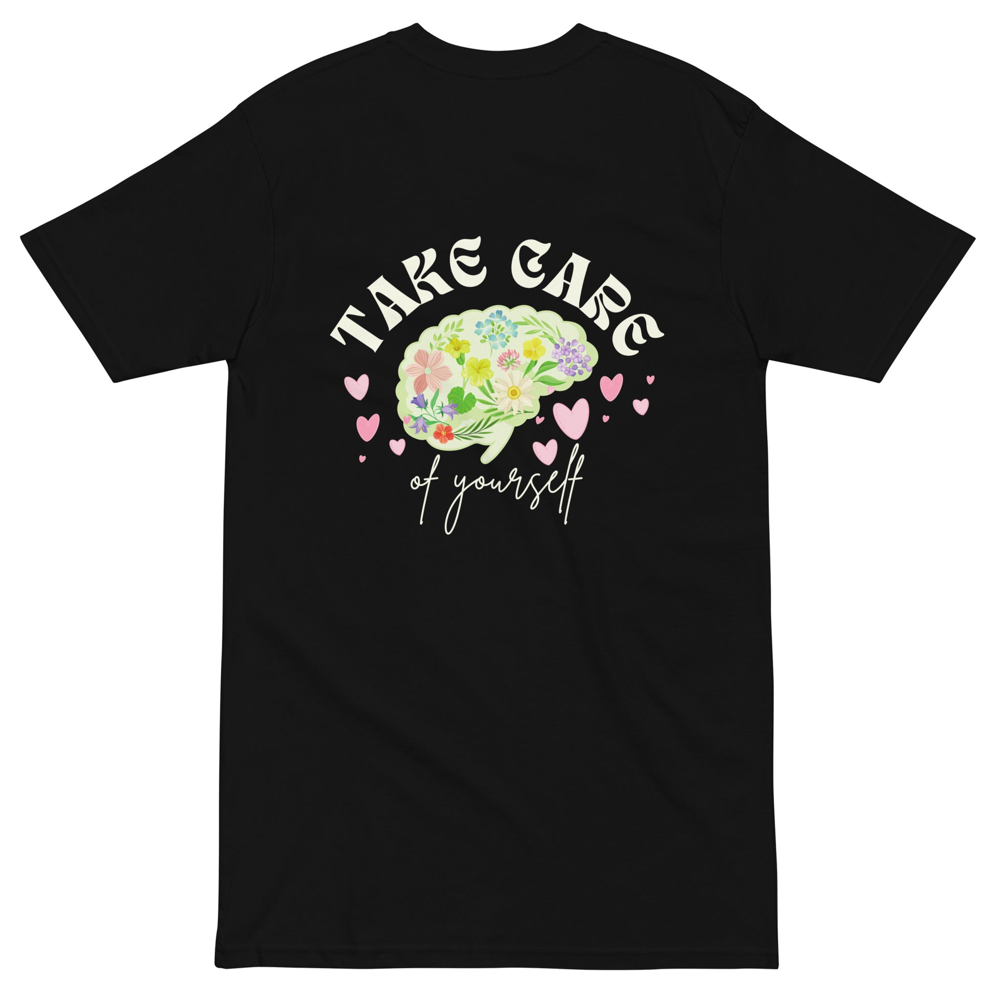 take care of yourself tee  black