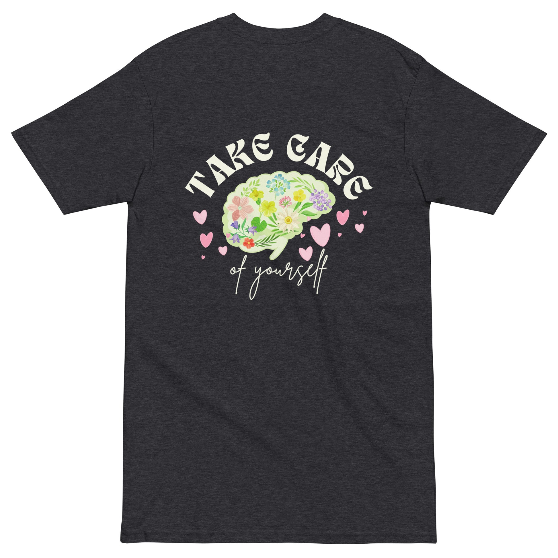 take care of yourself tee charcoal heather