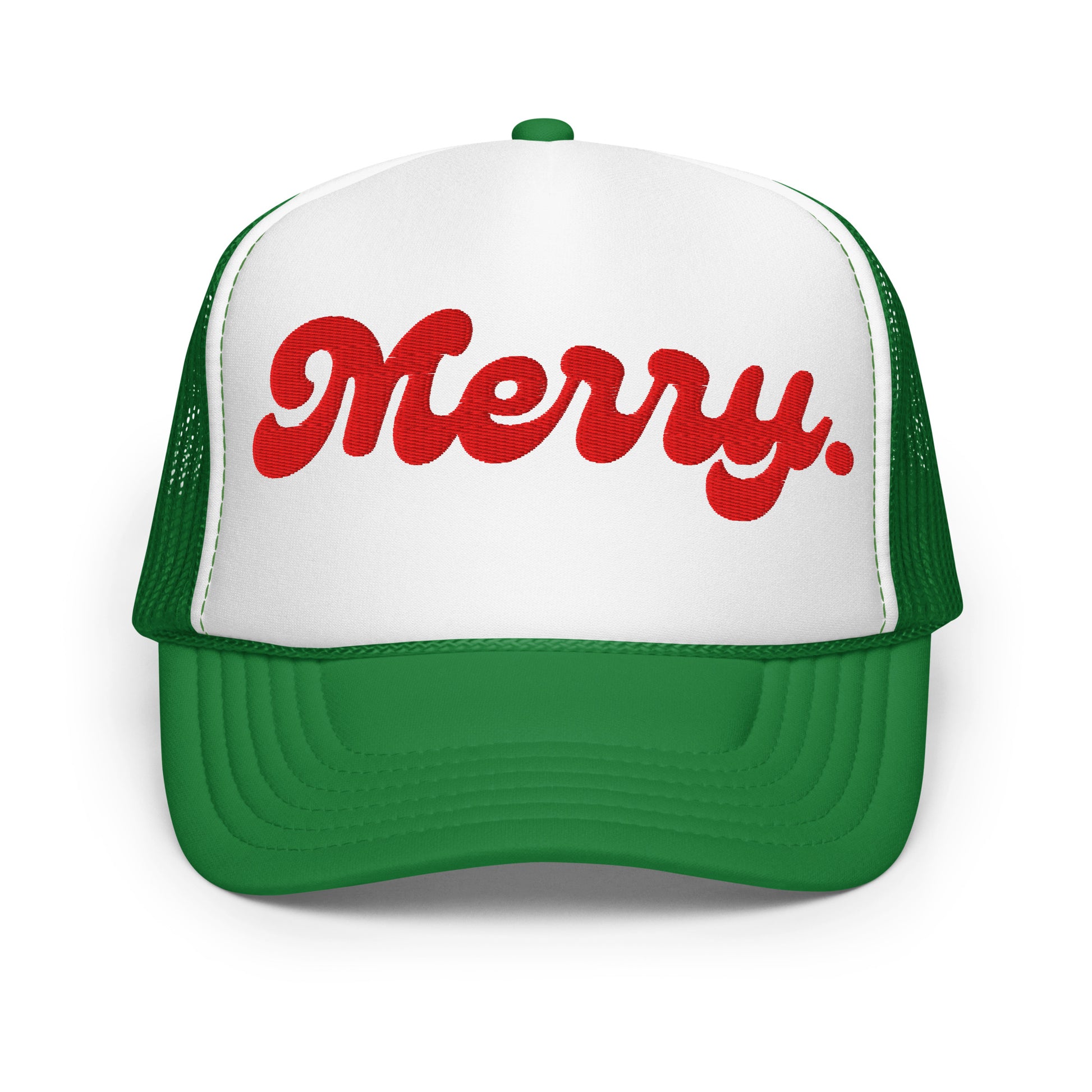 merry trucker hat green