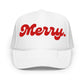 merry trucker hat white
