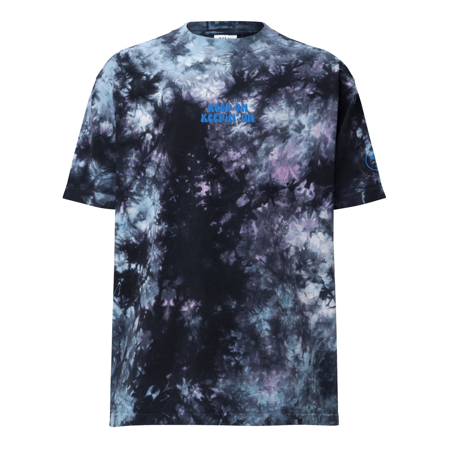 Keep On Keepin' On Oversized Embroidered Tie-Dye Tee