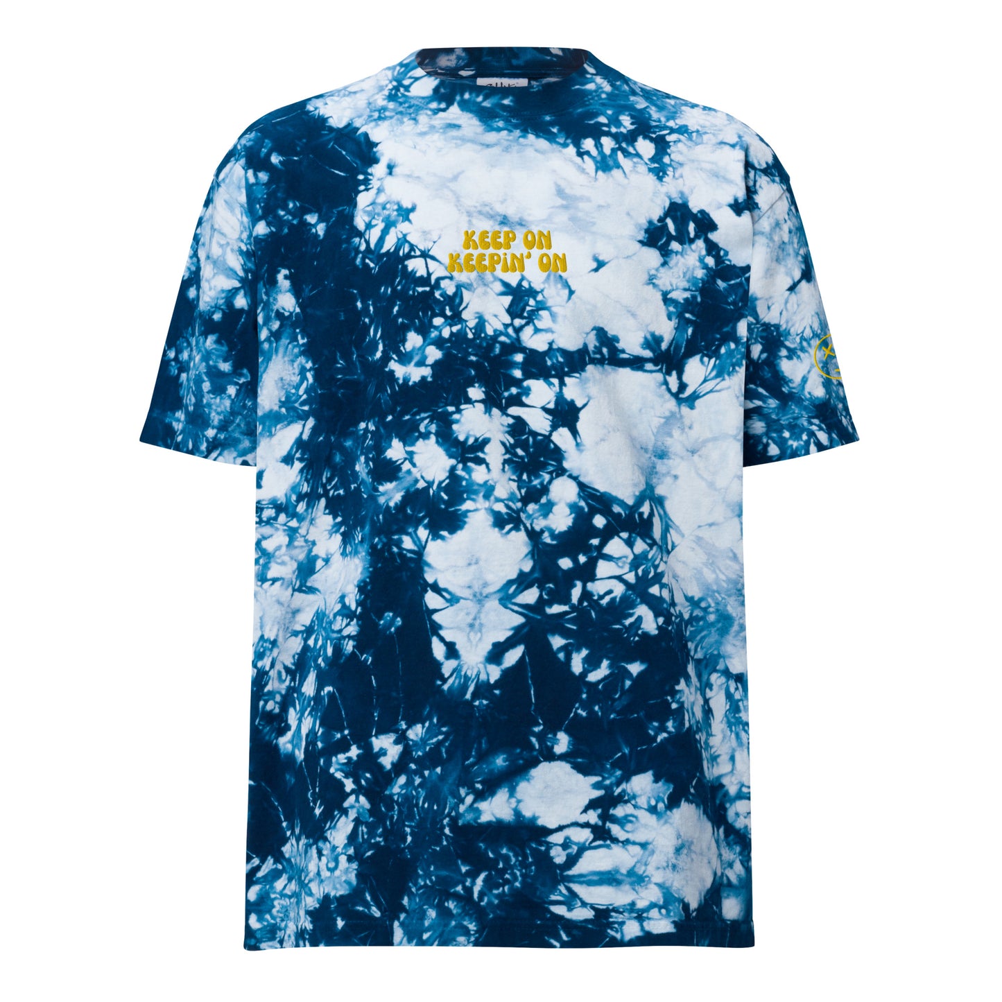 Keep On Keepin' On Oversized Embroidered Tie-Dye Tee