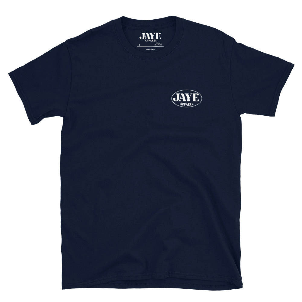 take care of your mind tee navy front