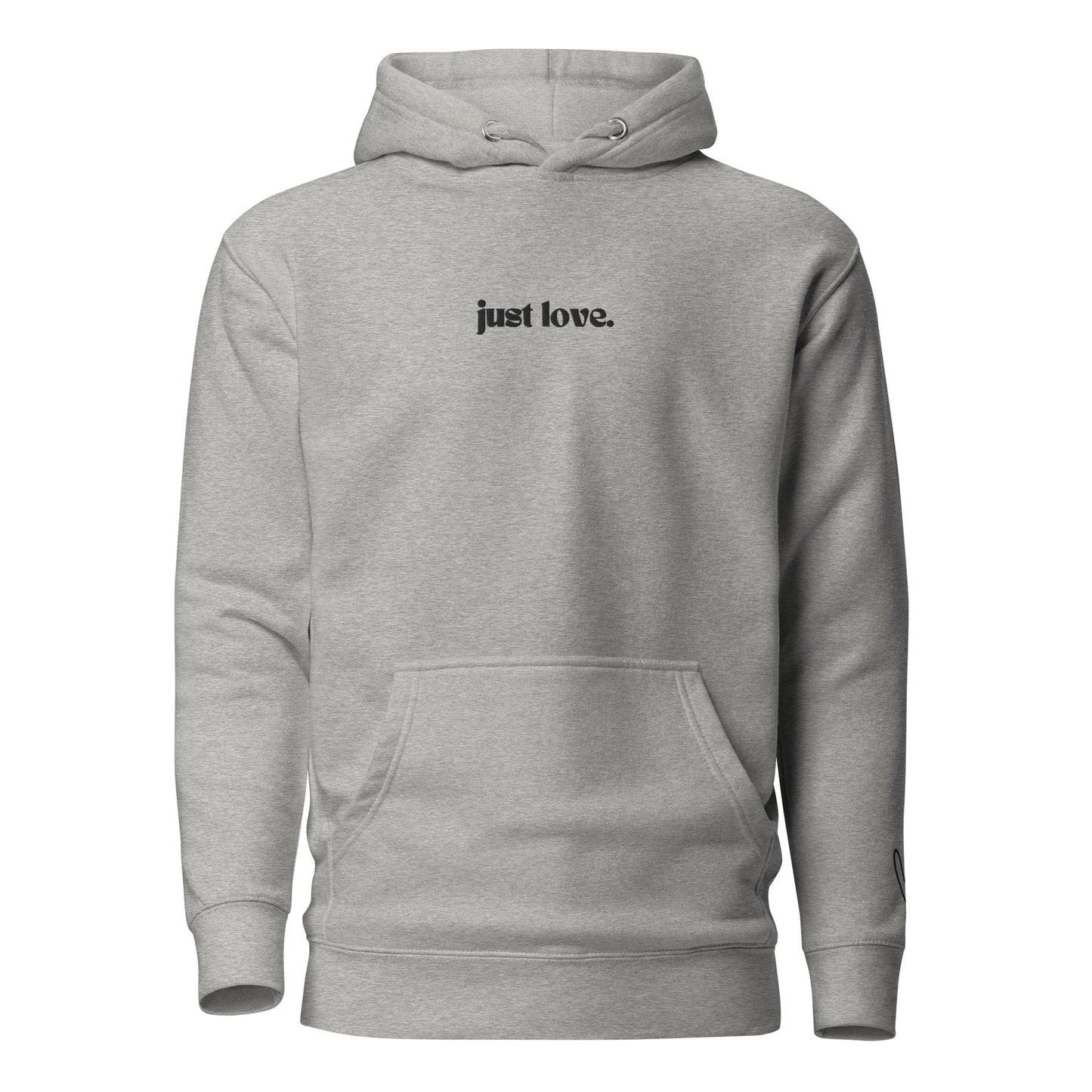 Just Love Embroidered Hooded Sweatshirt