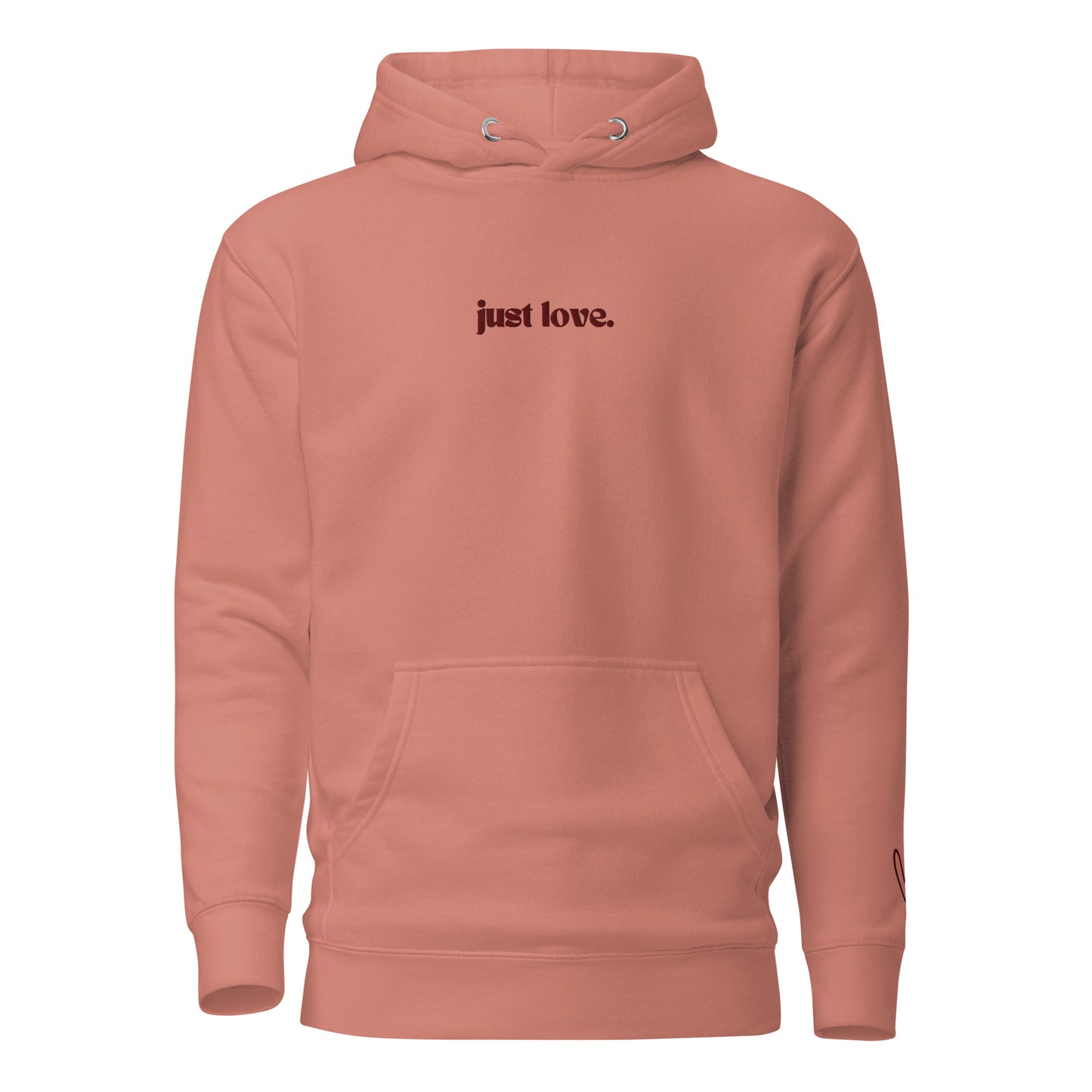 Just Love Embroidered Hooded Sweatshirt