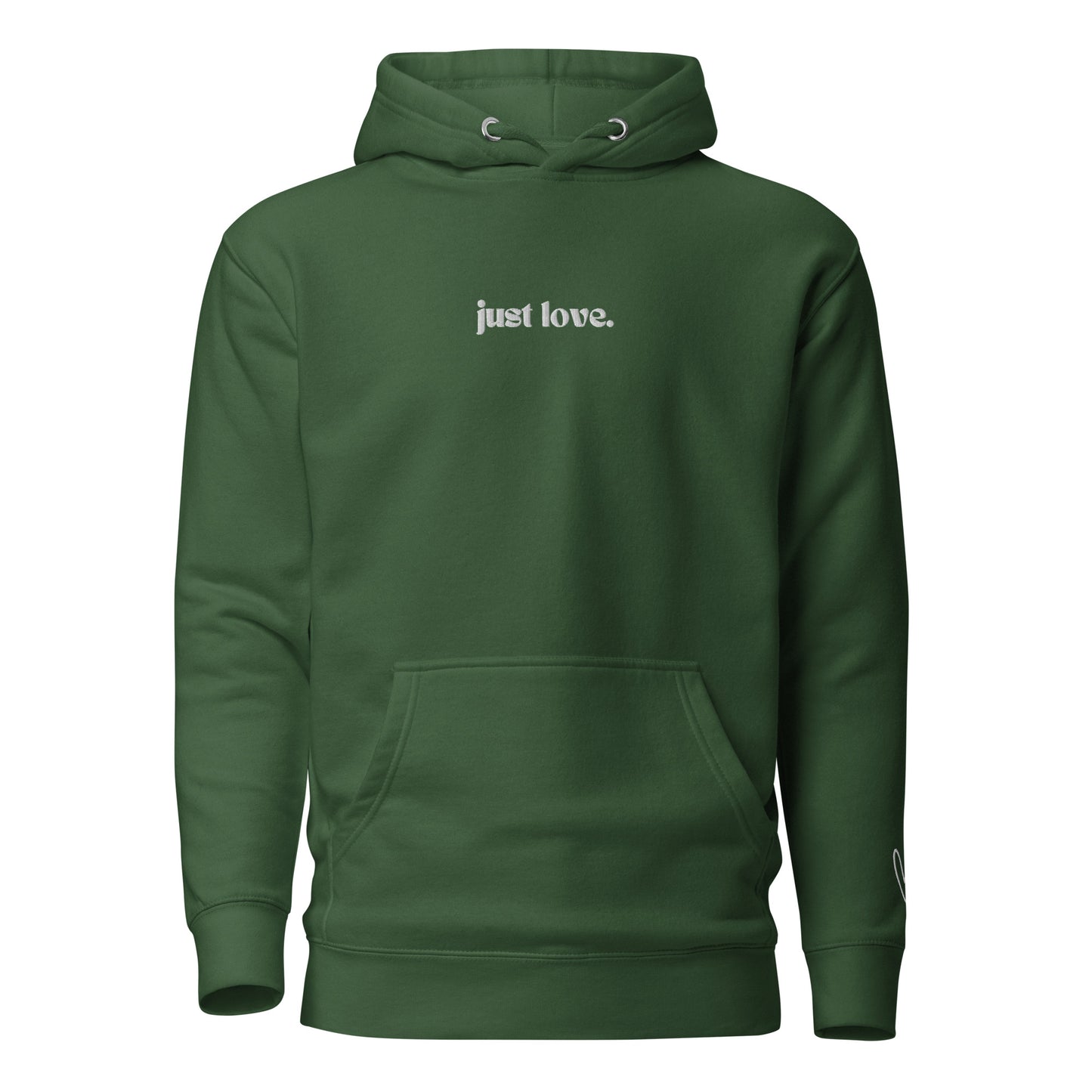 Just Love Embroidered Hooded Sweatshirt