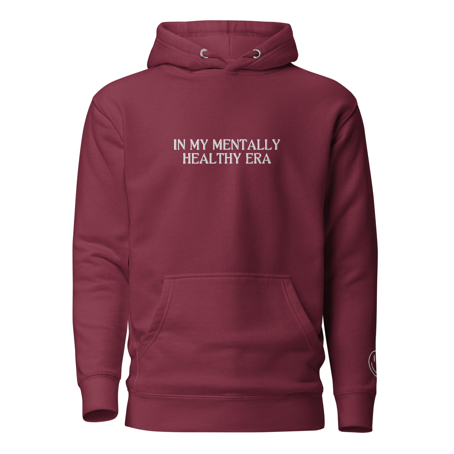 In My Mentally Healthy Era Embroidered Hooded Sweatshirt