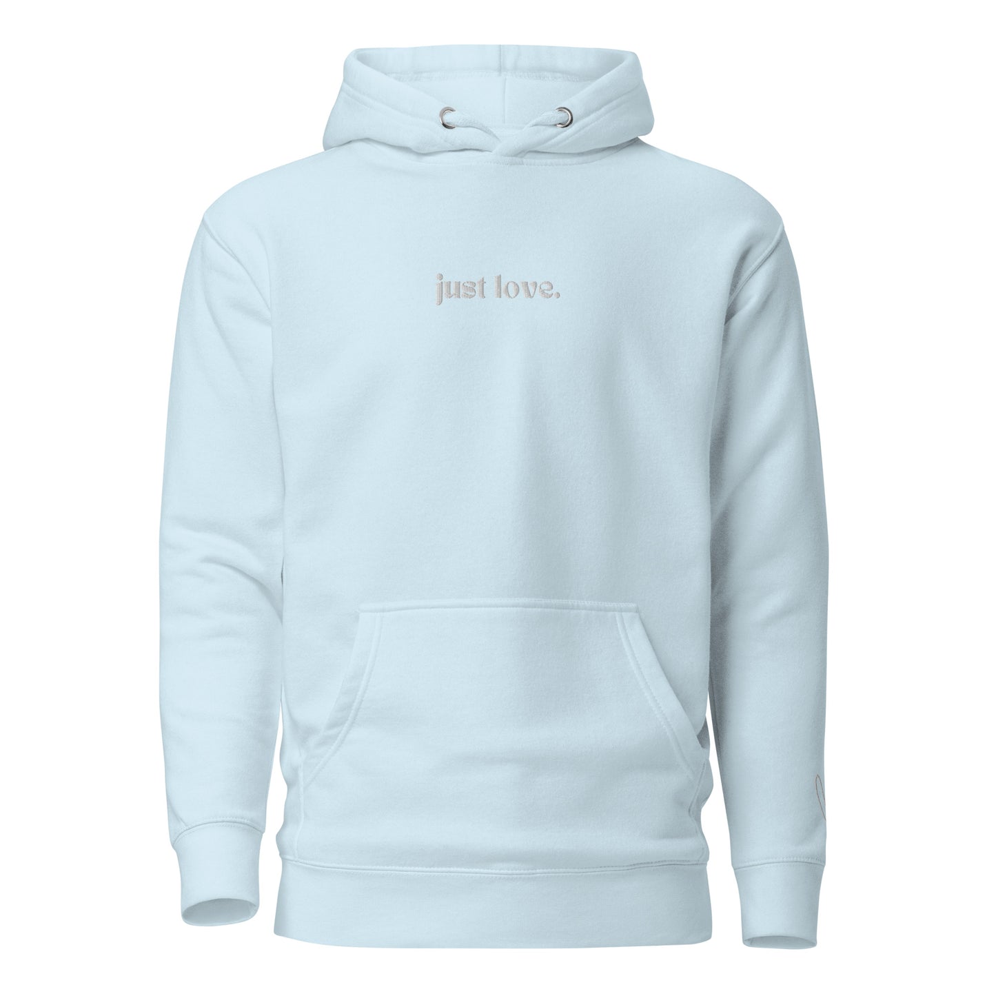 Just Love Embroidered Hooded Sweatshirt