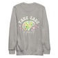 take care of yourself crewneck sweatshirt carbon grey