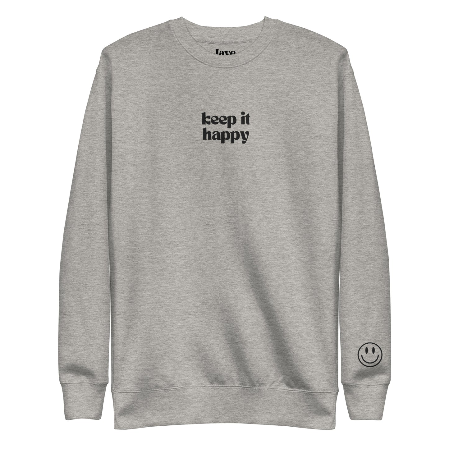 Keep It Happy Embroidered Crewneck Sweatshirt