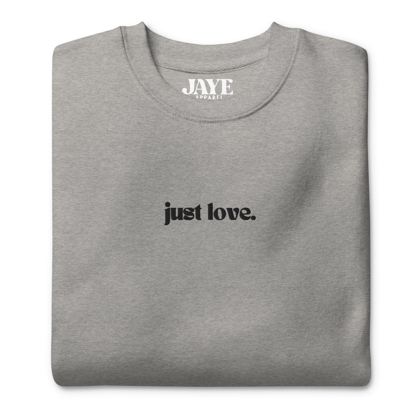 Just Love Embroidered Crewneck Sweatshirt