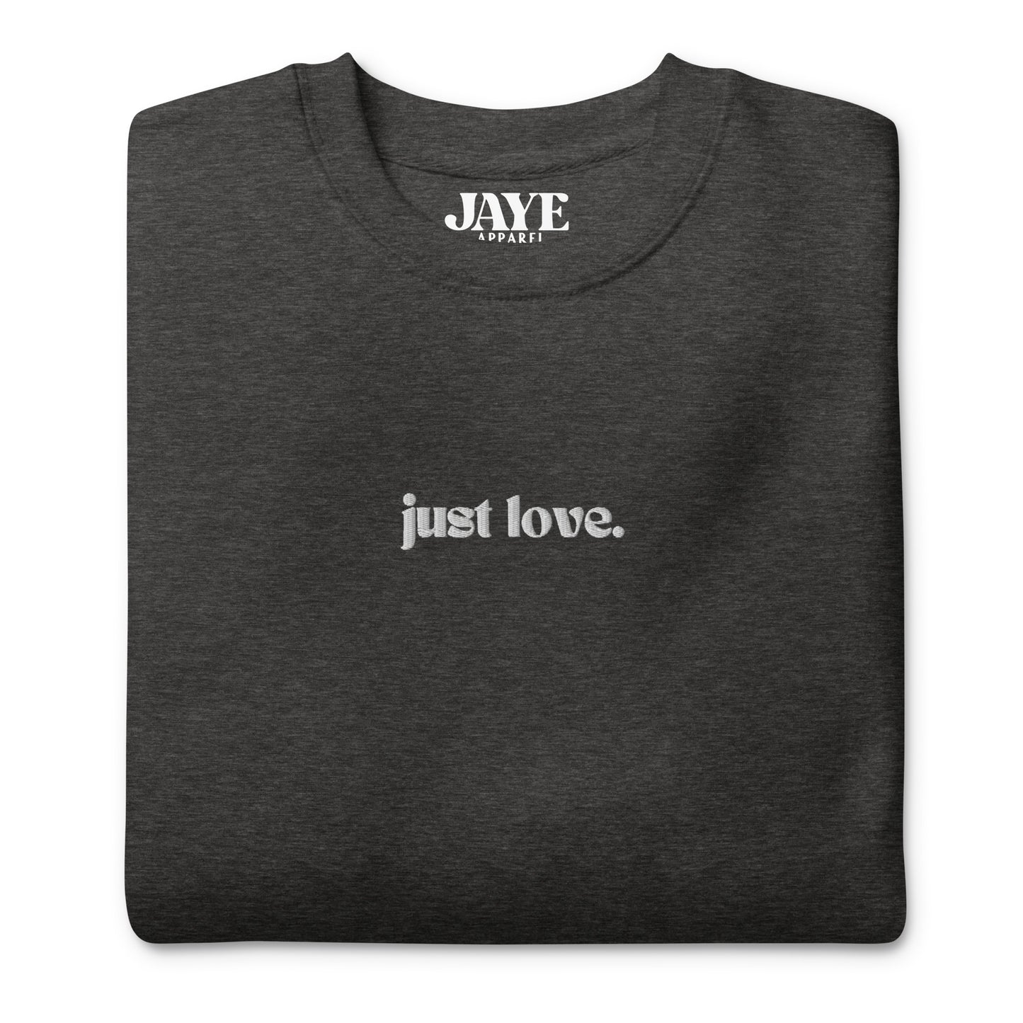 Just Love Embroidered Crewneck Sweatshirt