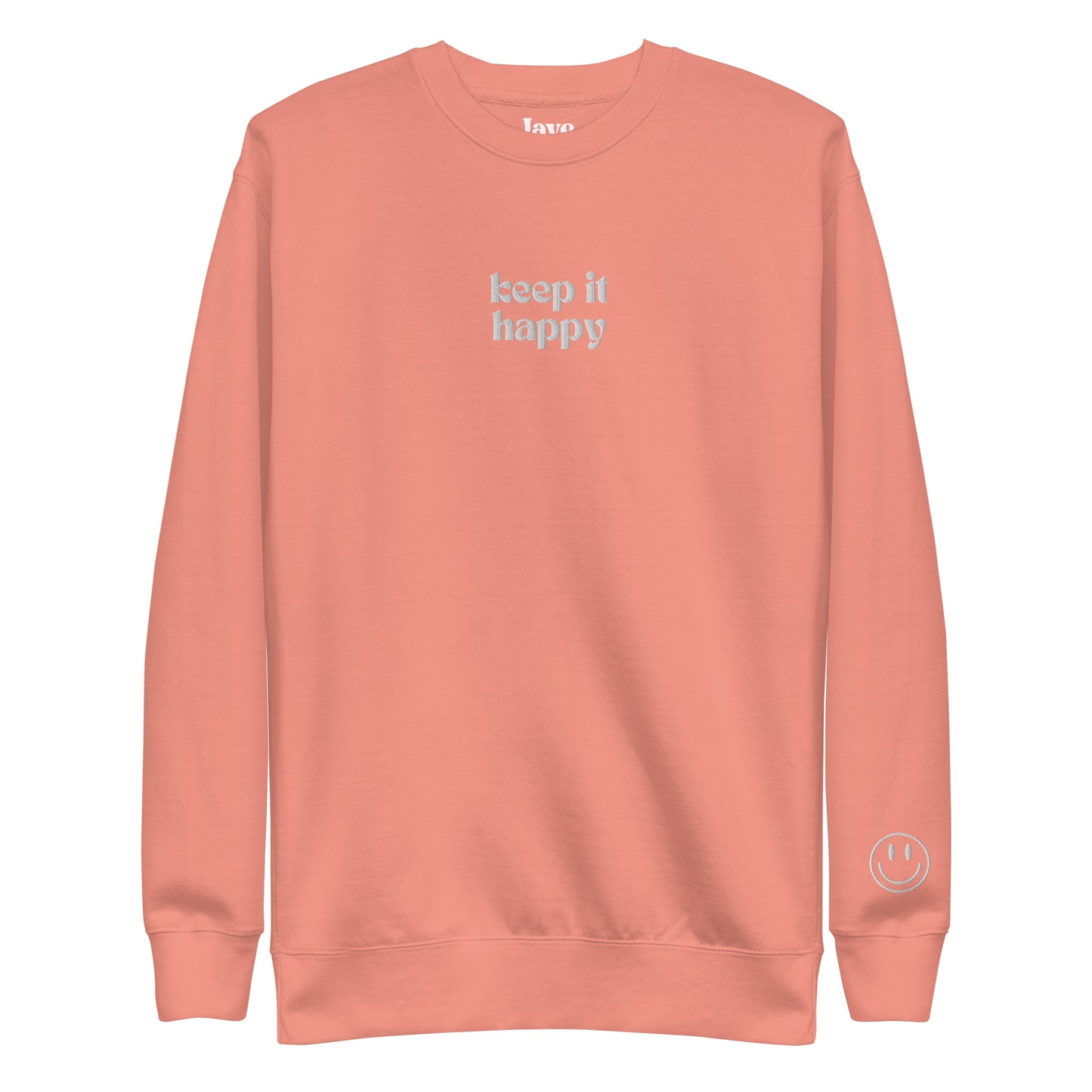 Keep It Happy Embroidered Crewneck Sweatshirt