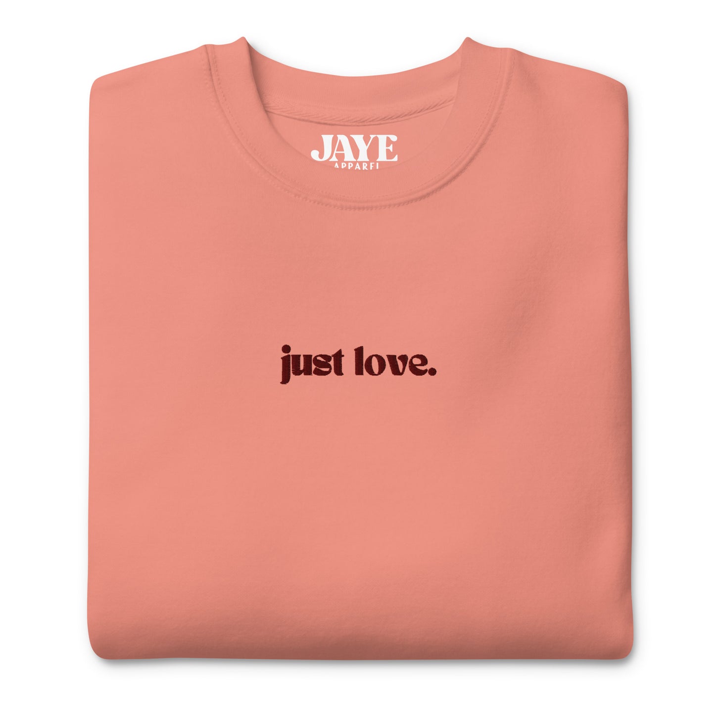 Just Love Embroidered Crewneck Sweatshirt