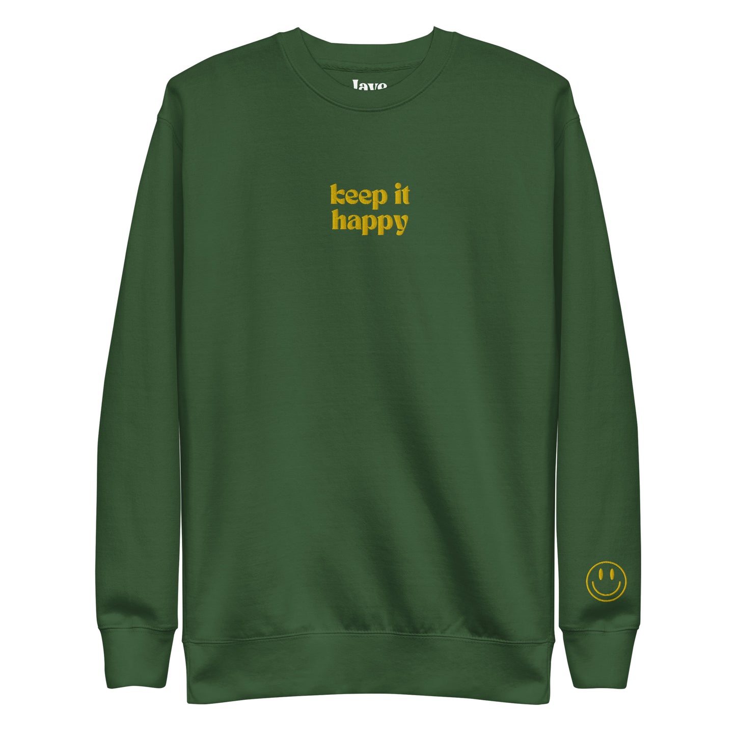 Keep It Happy Embroidered Crewneck Sweatshirt