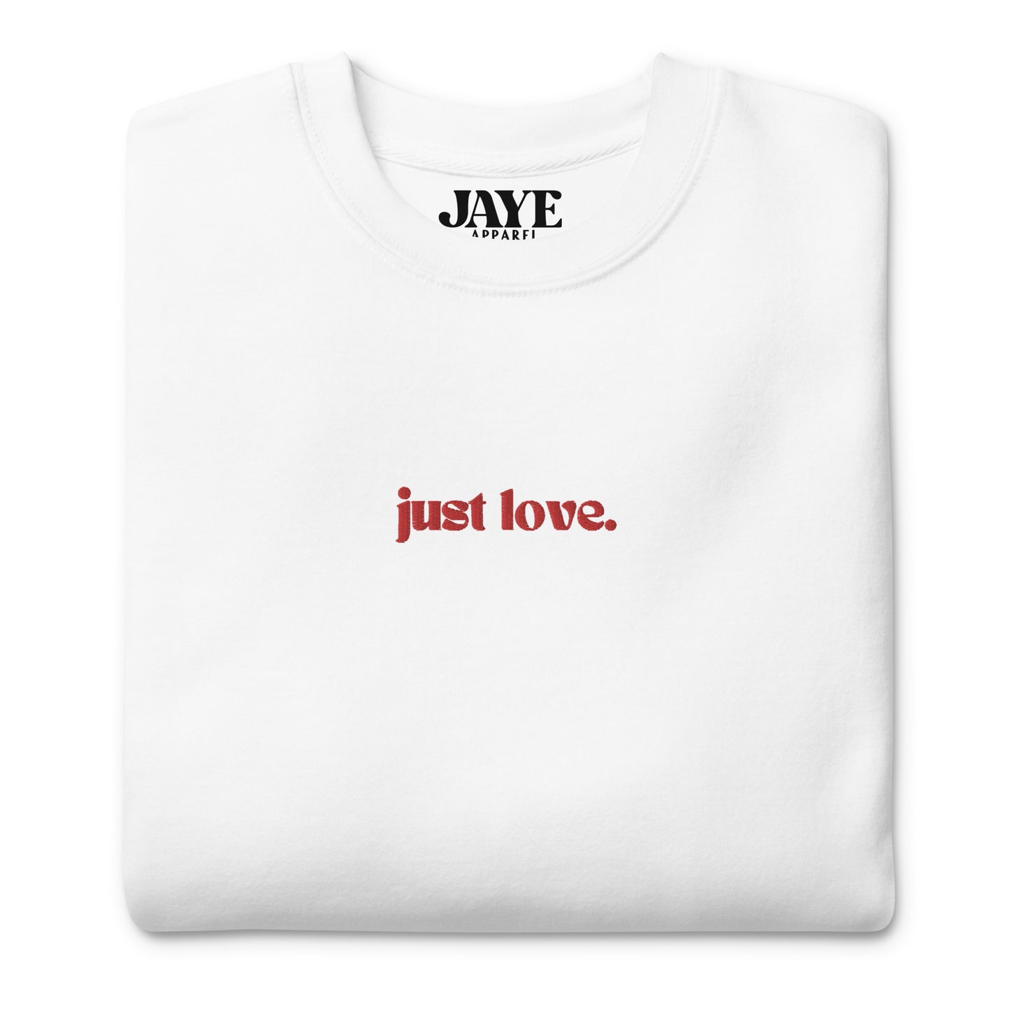 Just Love Embroidered Crewneck Sweatshirt