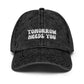 tomorrow needs you black vintage wash hat