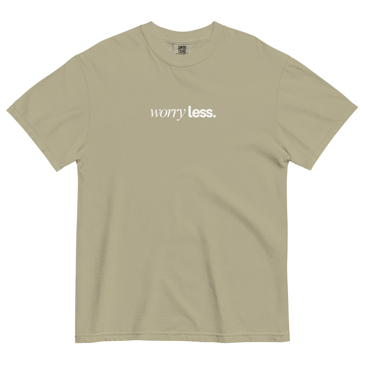 worry less tee jaye apparel  khaki