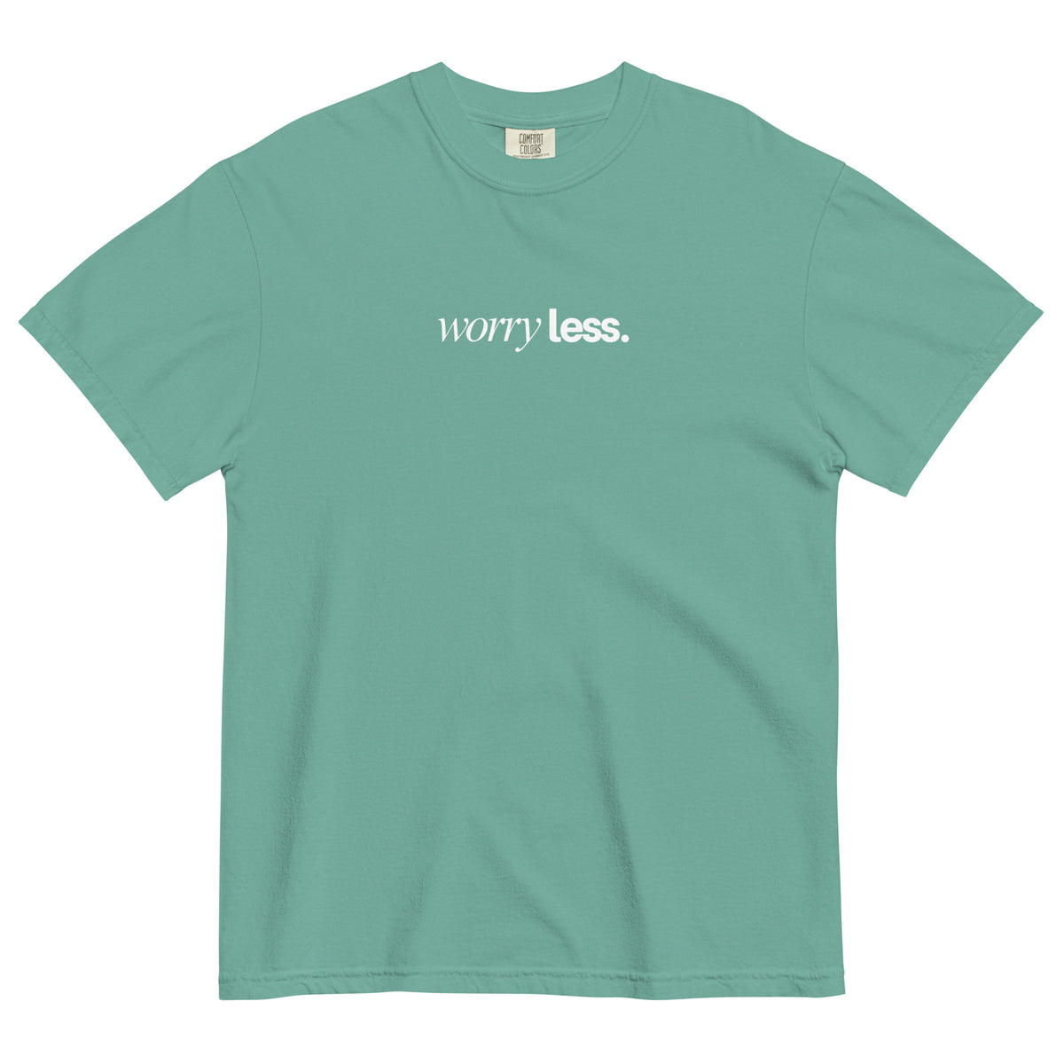 worry less tee jaye apparel  seafoam