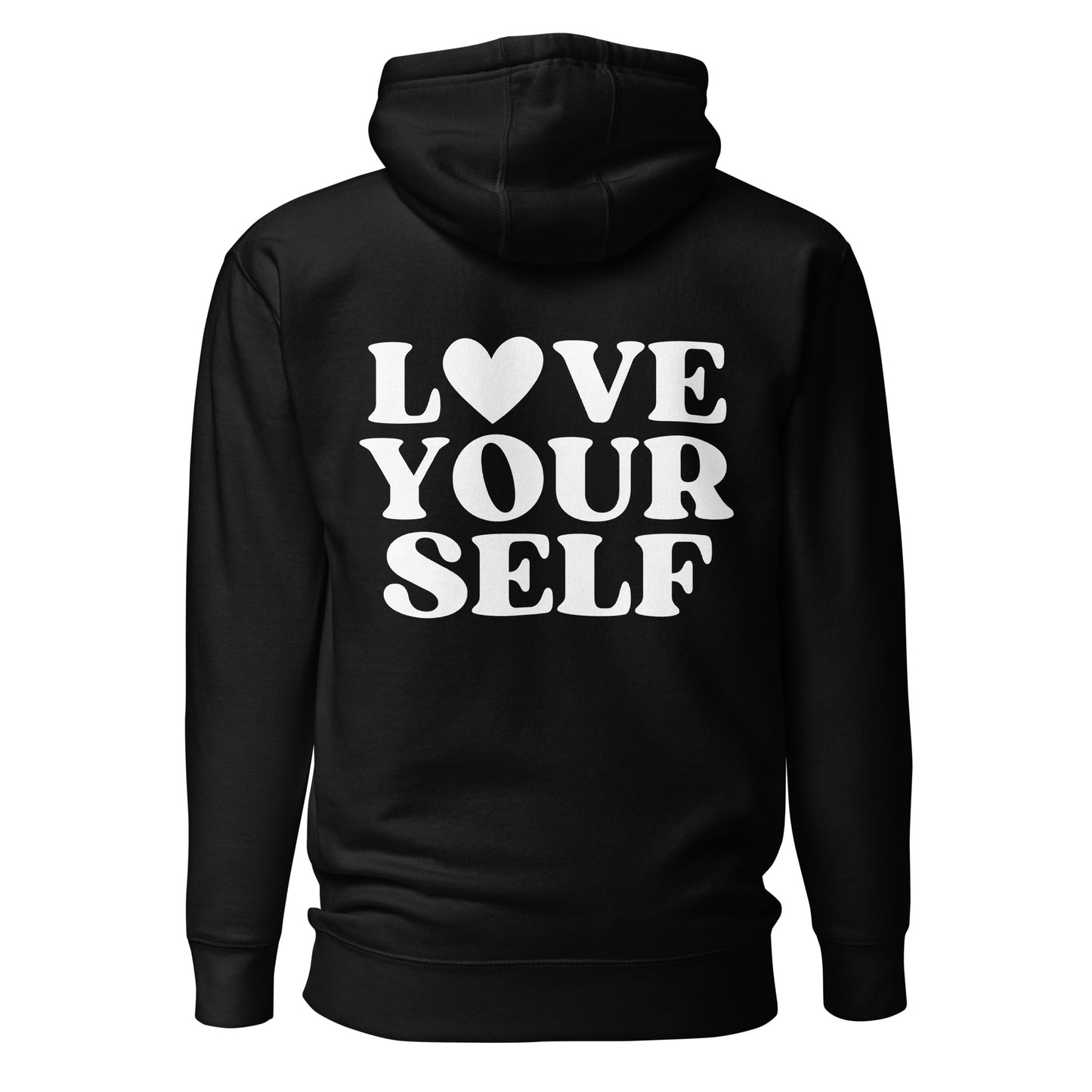 black love yourself hooded sweatshirt