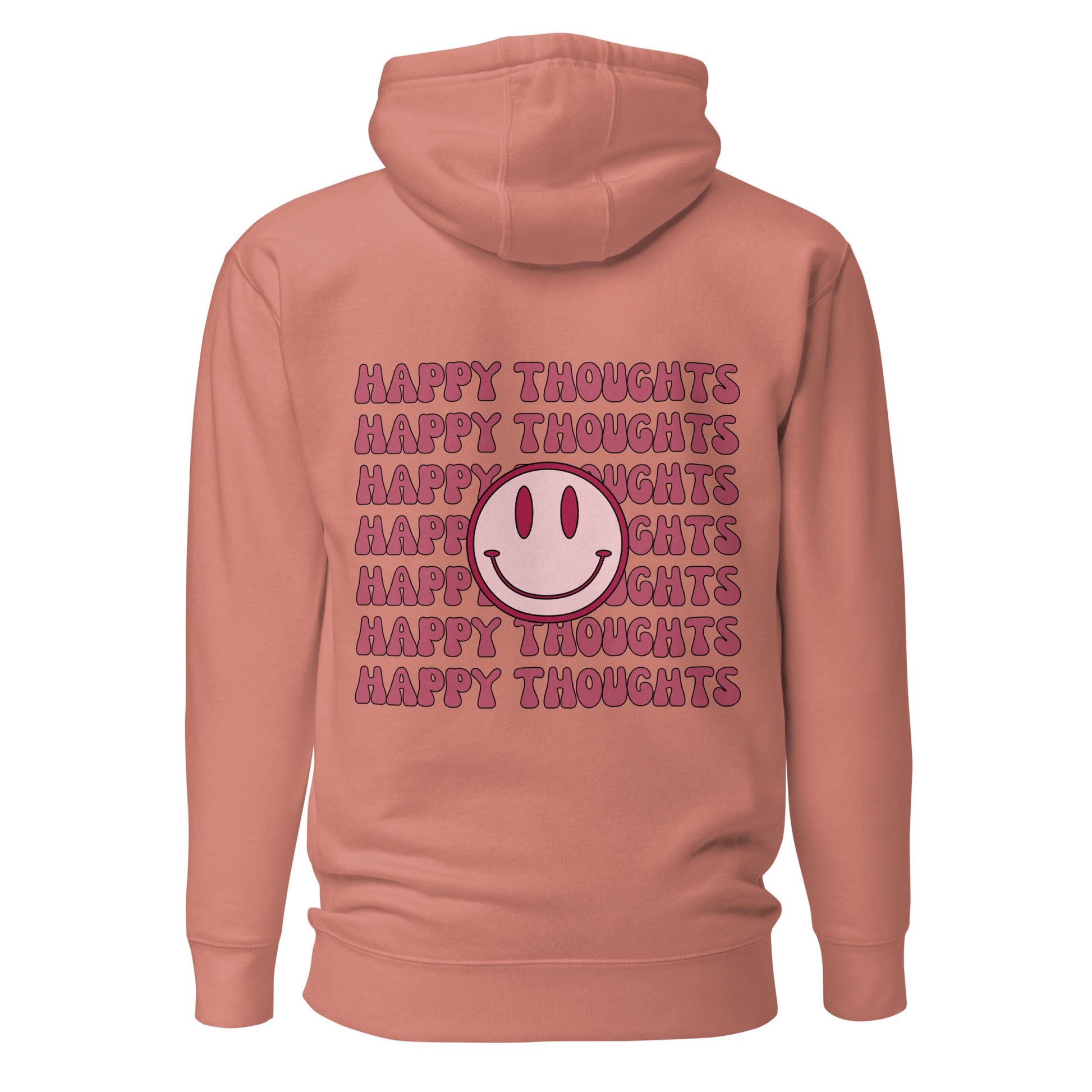 happy thoughts dusty rose hooded sweatshirt