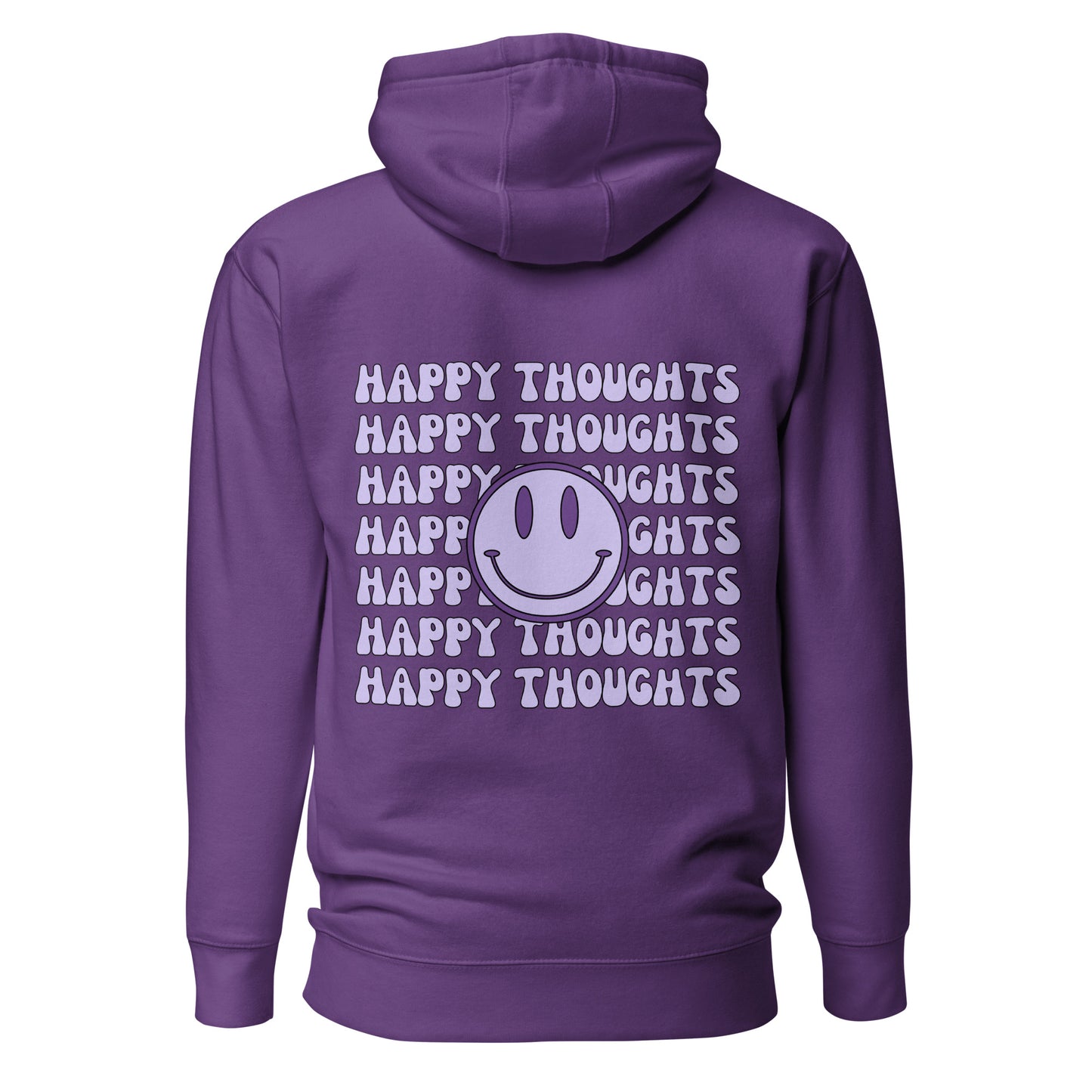 happy thoughts purple hooded sweatshirt