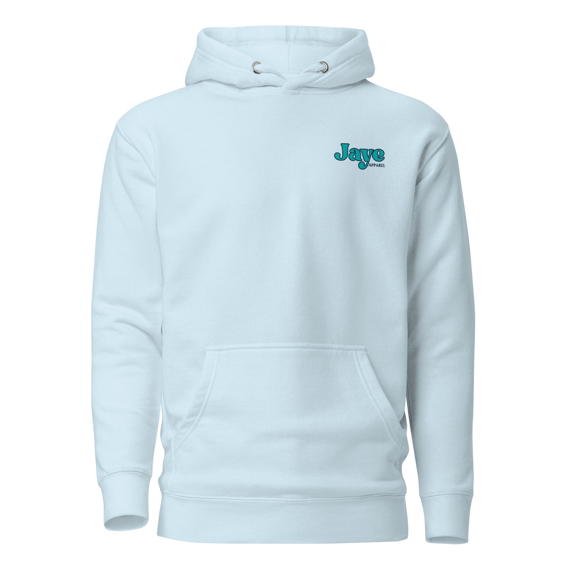 happy thoughts sky blue hooded sweatshirt