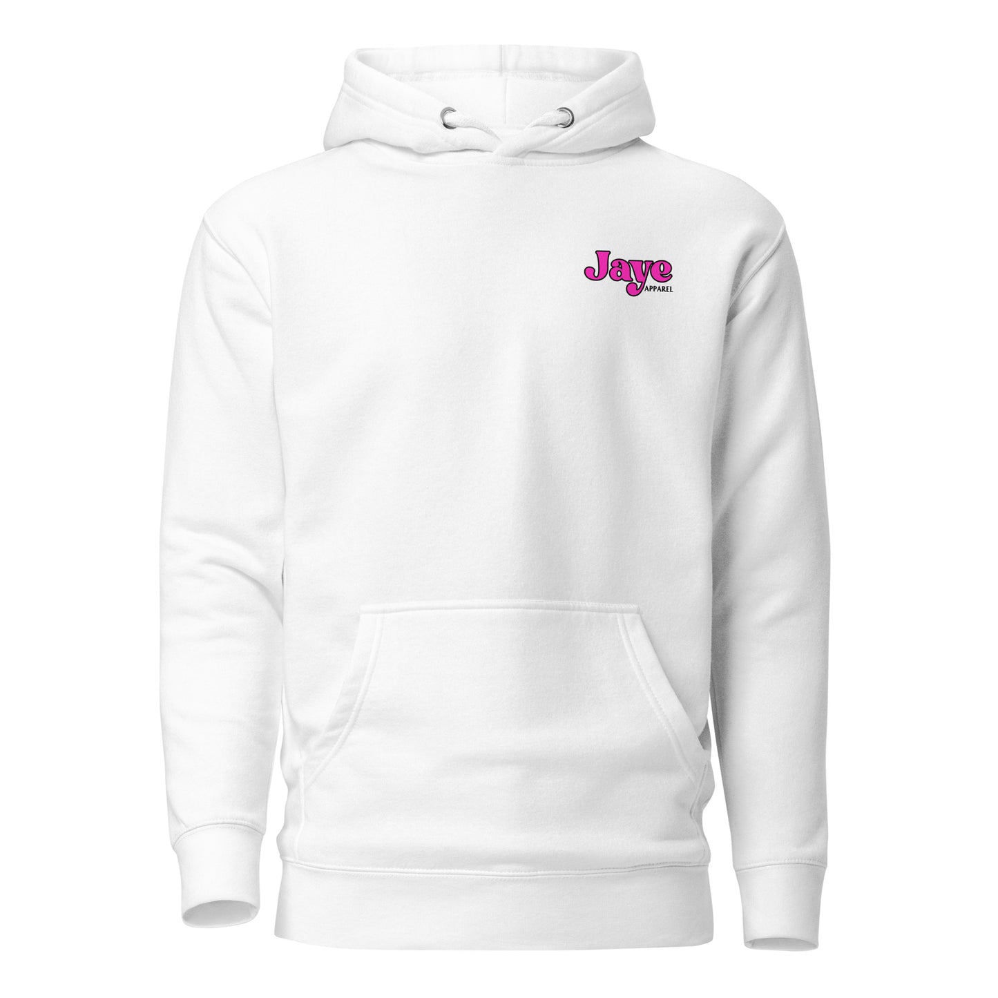 happy thoughts white hooded sweatshirt