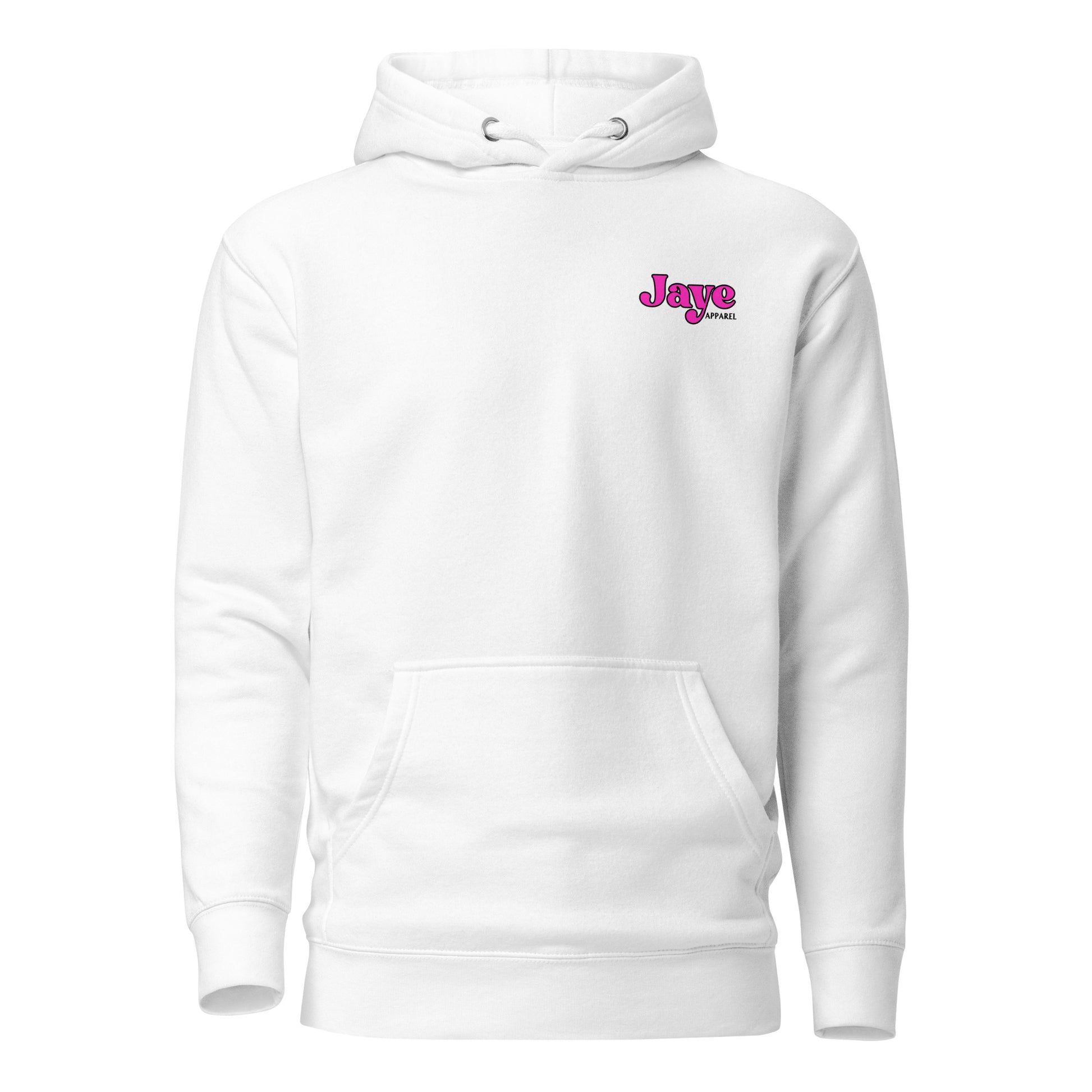 happy thoughts white hooded sweatshirt